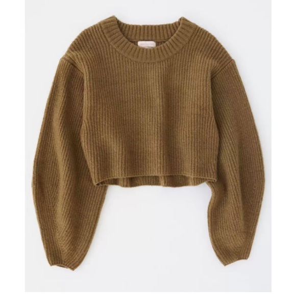 Urban Outfitters Sweaters - Urban Outfitters Sydney Crew Neck Cropped Sweater Green Size Medium